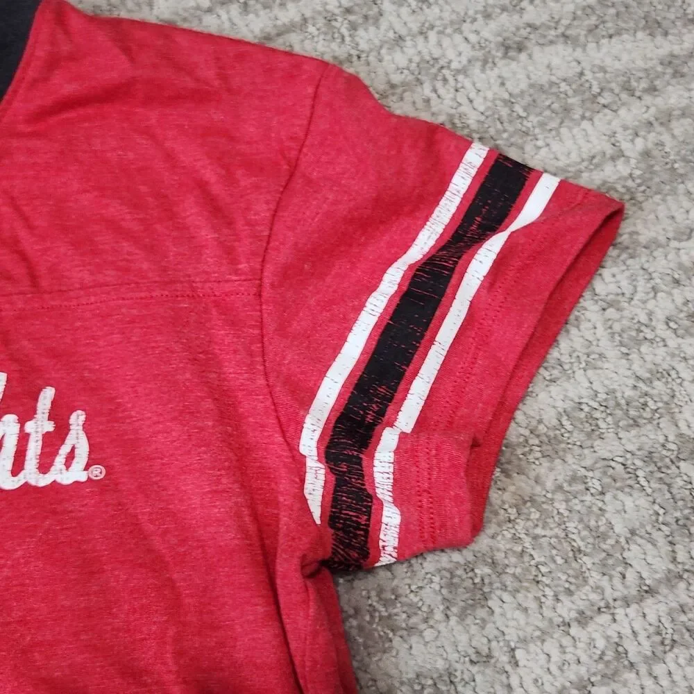 Rutgers Girls Youth Scarlet Knights Short Sleeve Shirt Top Size L